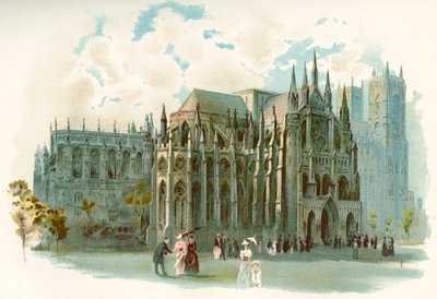 Westminster Abbey in the 19th Century, City of Westminster, London, England. From Cassell